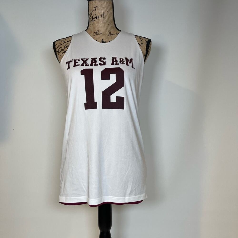 Texas A&M Sleeveless Jersey. #12. Youth Size L. Allison Athletic Apparel. Lined.